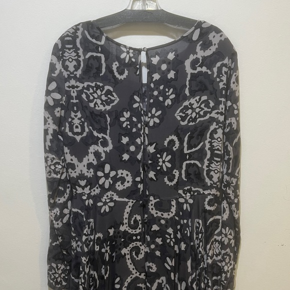 NEW Free People First Kiss Maxi Dress Size Large Gray Shark Combo Boho - Picture 10 of 11